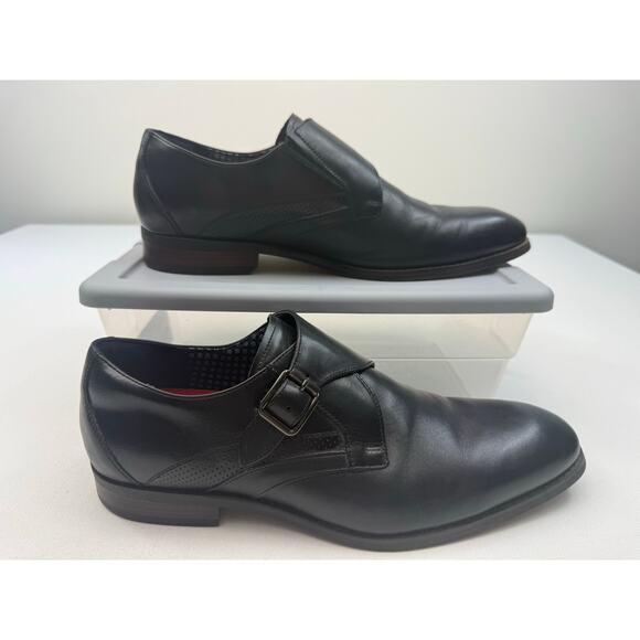 Stacy Adams Black Leather Monk Strap Dress Shoes Mens 11W Office Wedding Formal main image 10